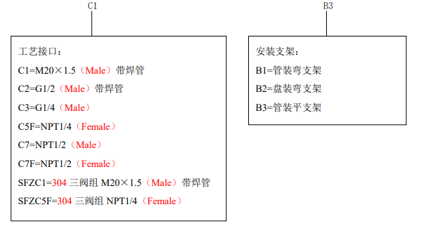 WMB3351雙法蘭遠傳壓力/壓差變送器配件選擇
